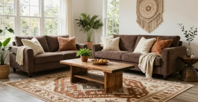 17 Brown and Cream Area Rugs for Timeless Living Rooms