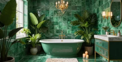 17 Emerald Green Bathroom Ideas for a Luxurious Feel