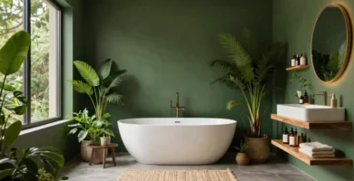 17 Forest Green Bathroom Ideas for Deep Cozy Interiors