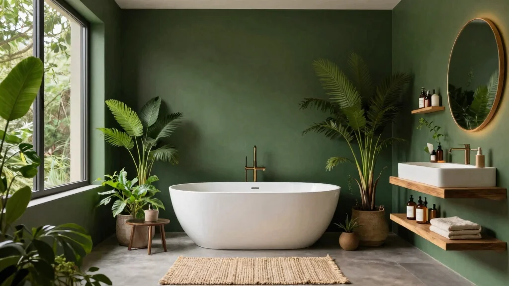 17 Forest Green Bathroom Ideas for Deep Cozy Interiors