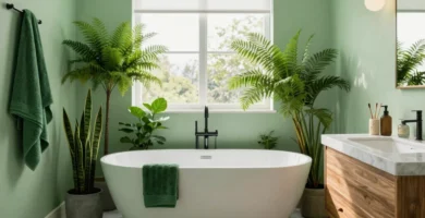 17 Green Bathroom Decor Ideas for Fresh Modern Homes