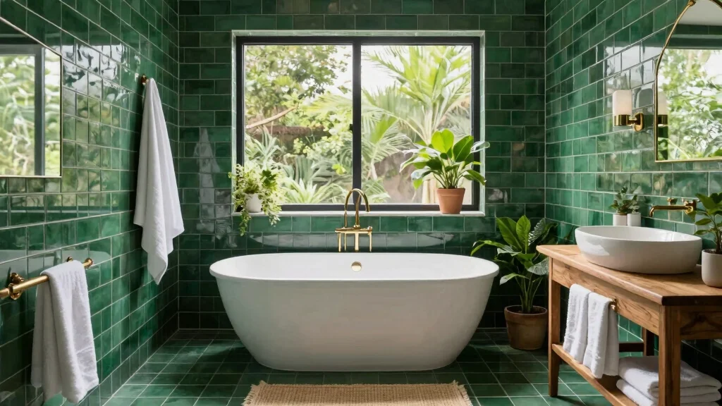 17 Green Tile Bathroom Ideas for Stylish Spaces