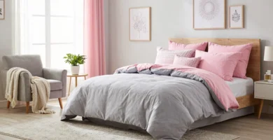 17 Pink and Grey Bedding Ideas for Modern Calm Decor