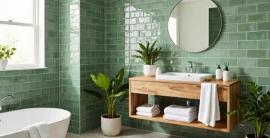18 Green Subway Tile Bathroom Ideas for Timeless Style