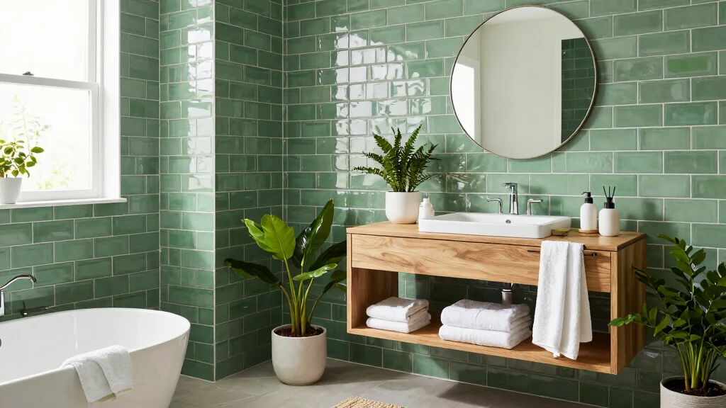 18 Green Subway Tile Bathroom Ideas for Timeless Style