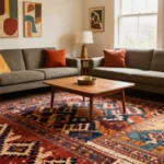 18 Mid Century Area Rugs in Living Room with Retro Appeal