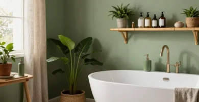 18 Olive Green Bathroom Decor Ideas for Earthy Style