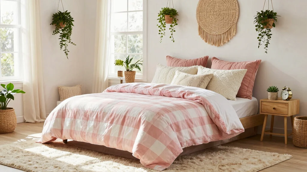 18 Pink Checkered Bedding Ideas for Trendy Bedrooms