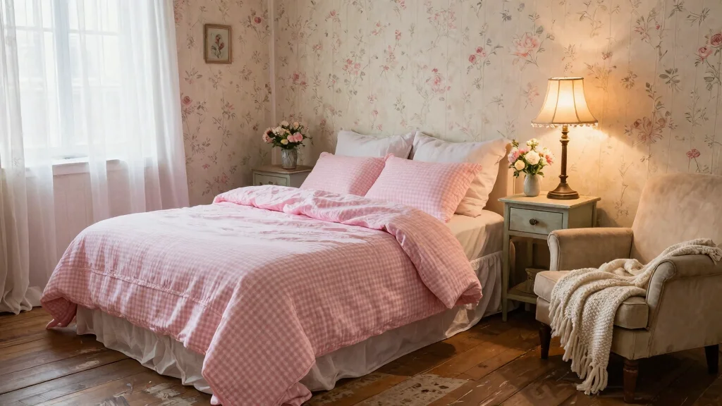 18 Pink Gingham Bedding Ideas for Cute Vintage Rooms