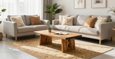 18 Tan Area Rugs in Living Room for Soft Neutral Decor