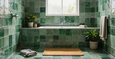19 Green Bathroom Tiles Ideas for Timeless Style