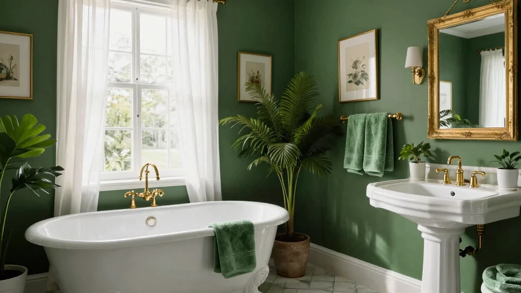 19 Hunter Green Bathroom Ideas for Classic Luxury