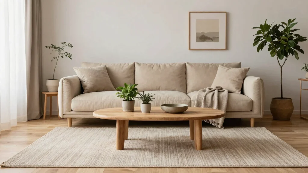 19 Japandi Living Room Design Area Rugs for Serene Spaces