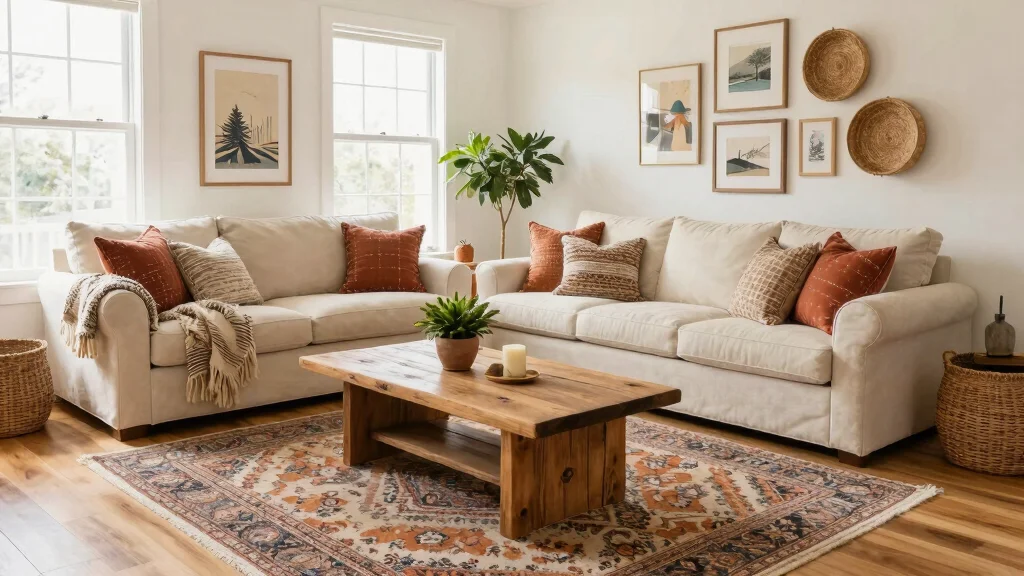 19 Modern Boho Farmhouse Living Room Area Rugs