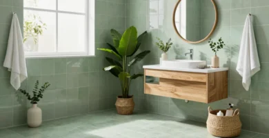 19 Sage Green Bathroom Tiles Ideas for Soft Elegance