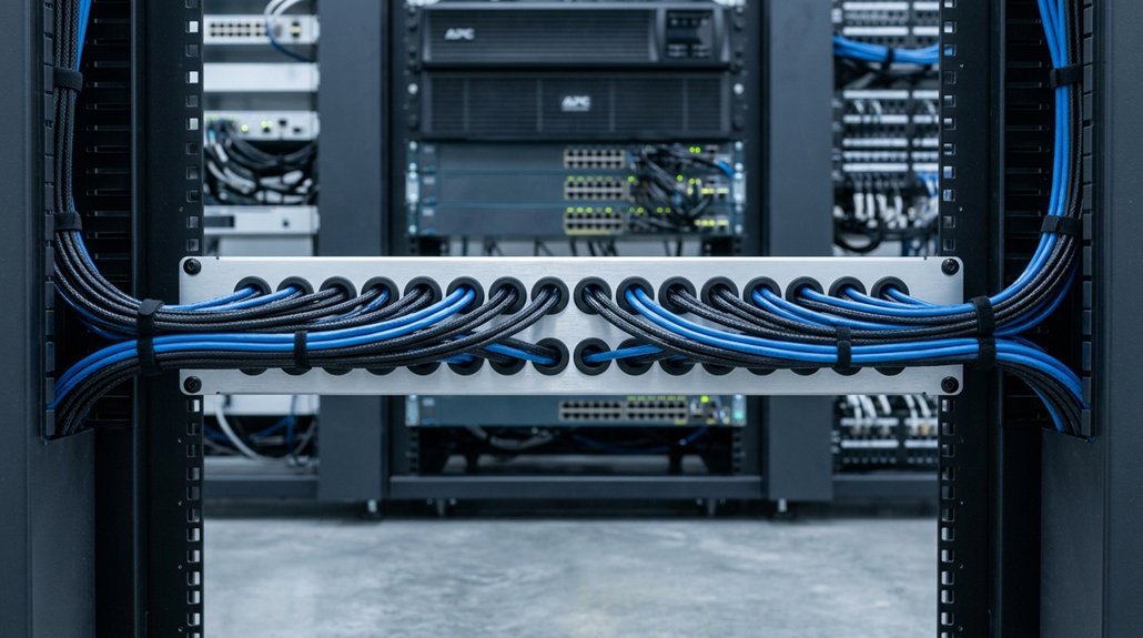 1u server rack cable management