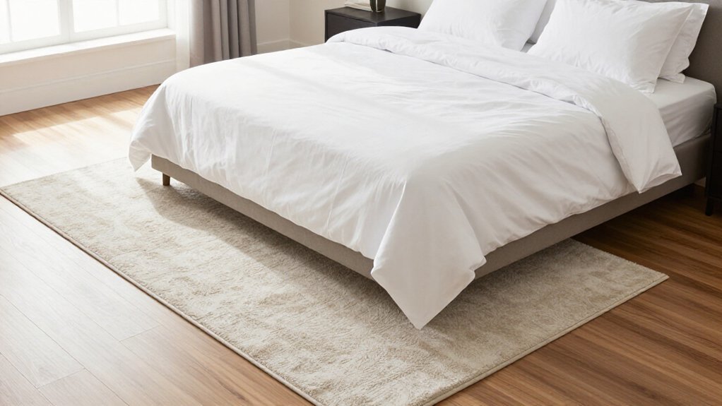 choose rug size by bed