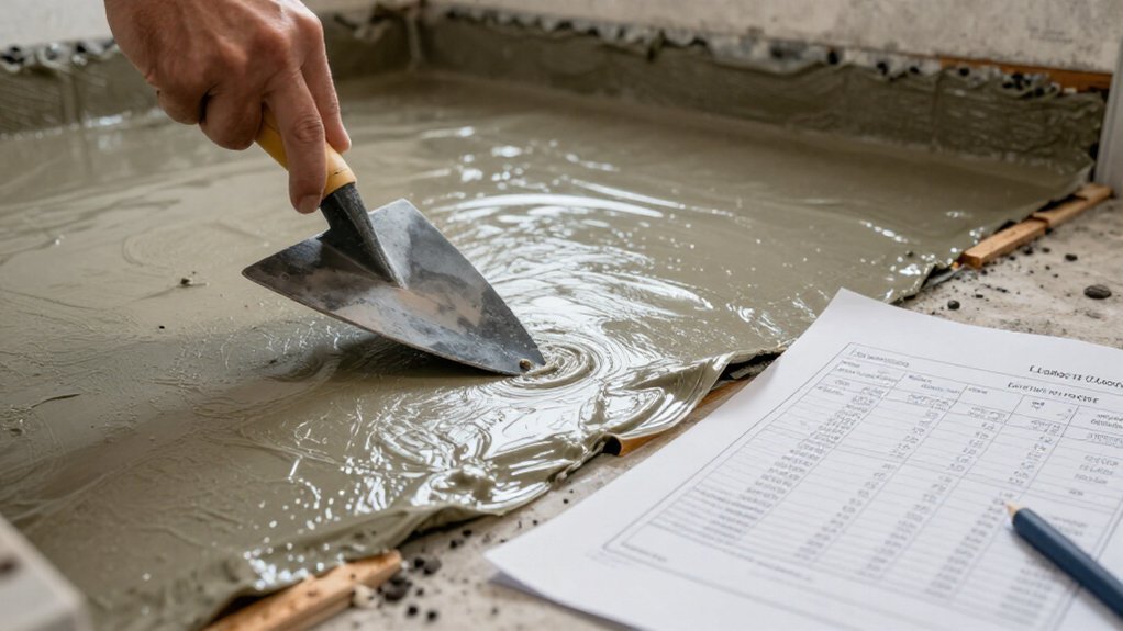 labor and waterproofing costs