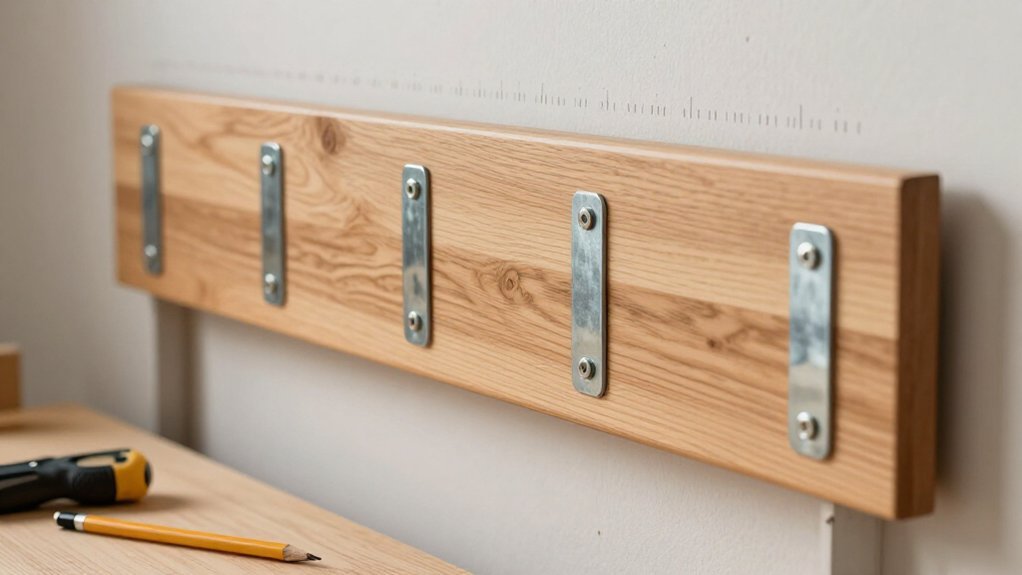 locate studs mark headboard