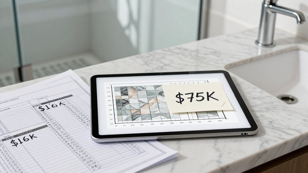 master bathroom budget tiers