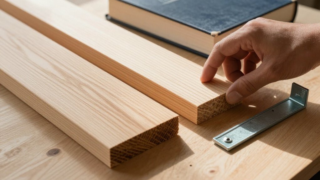 match shelf thickness to brackets