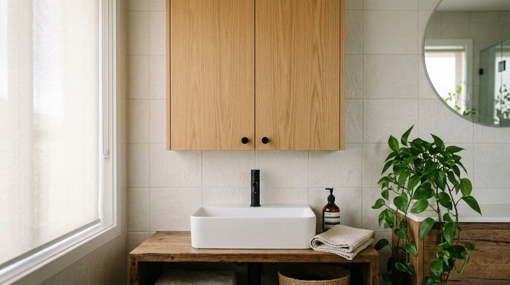 replace bathroom cabinet steps