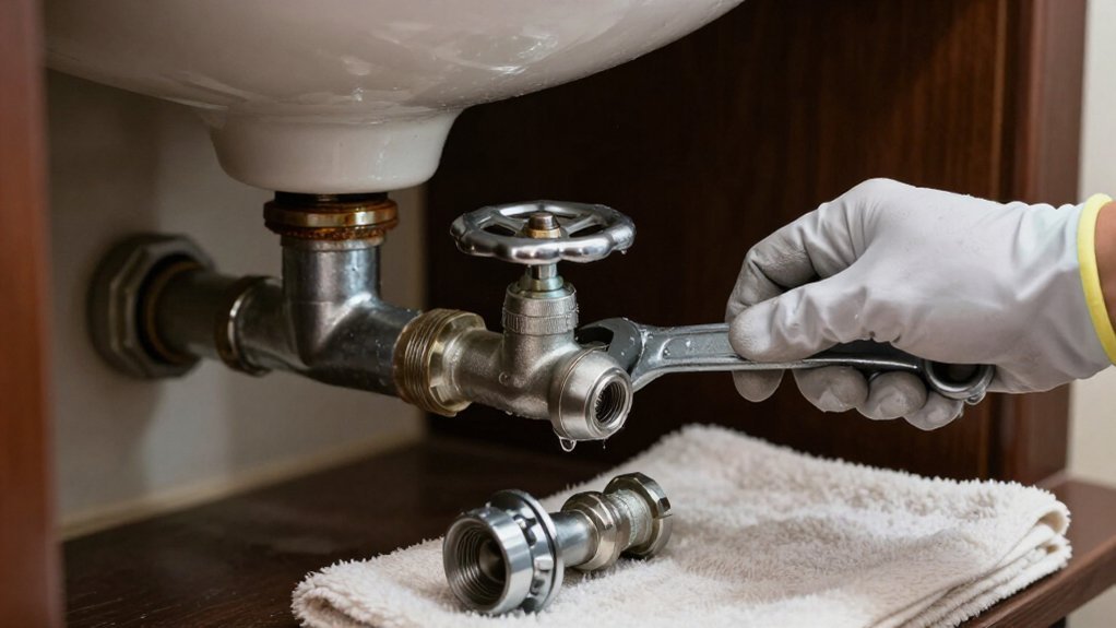 shut off disconnect drain piping